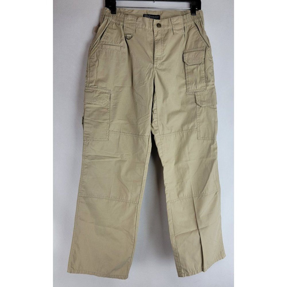 5.11 Tactical Series Womens Size 10 Tan Khaki Stretch Cargo Pants 64360